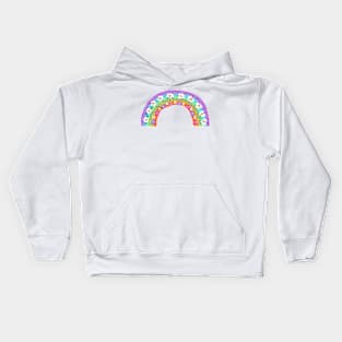 Rainbow of Flowers Kids Hoodie